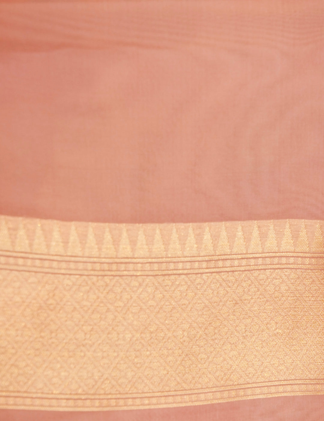 Banarasi Handloom Peachy Pink  Kora Tissue Meenakari Saree