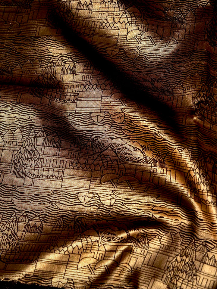 Banarasi Ghat Woven & Shikargaah Weaved Saree