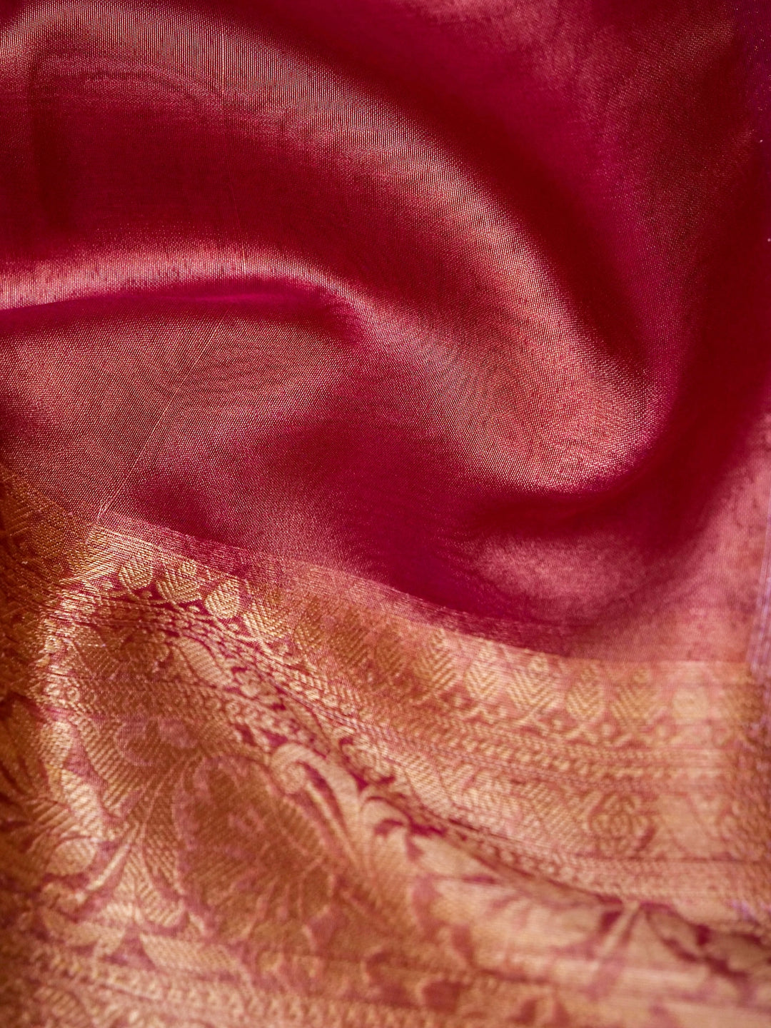 Banarasi Mauve Purple Tissue Silk Zari Woven Saree