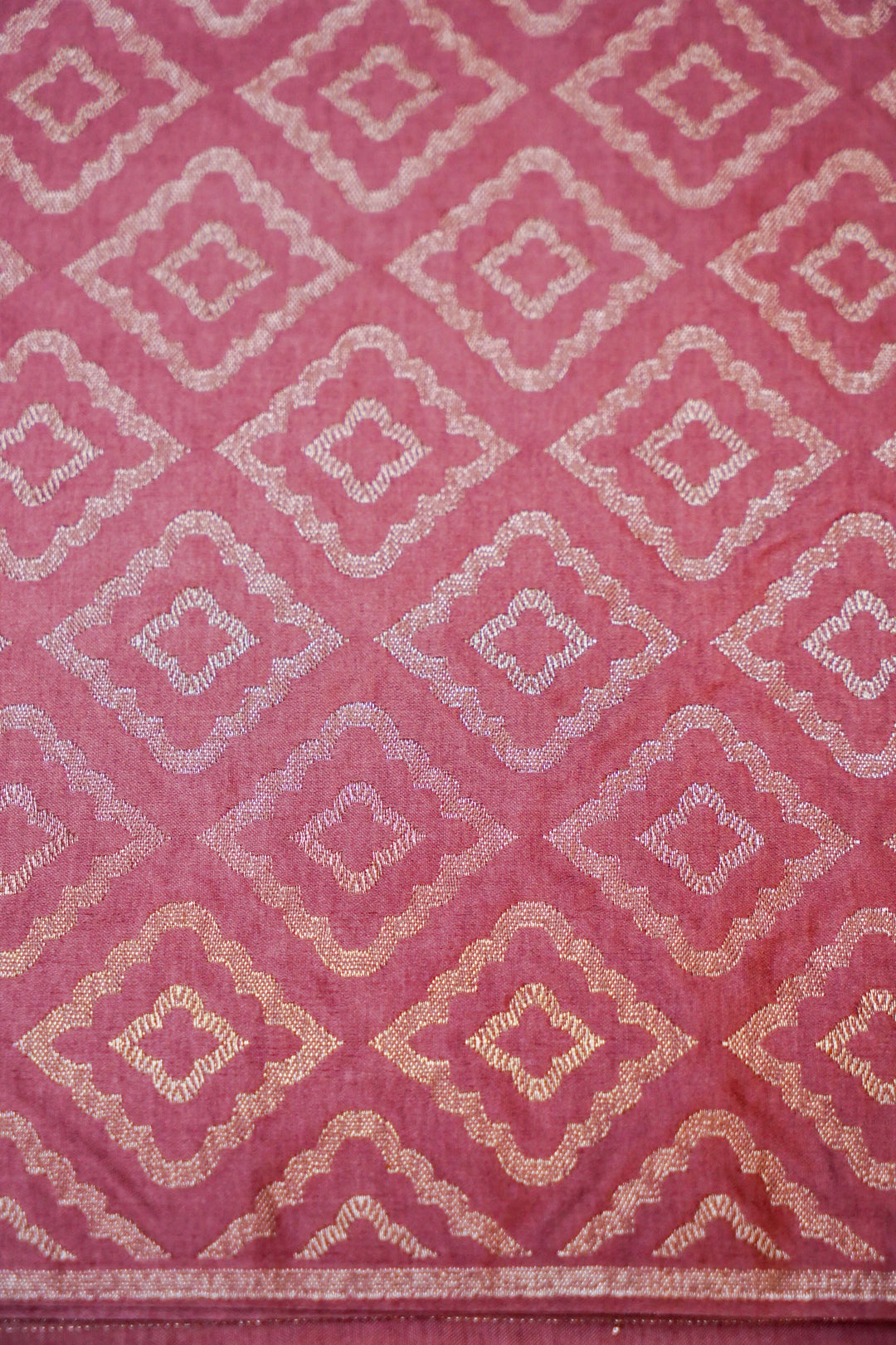 Subtle Glamour in Peach Mashru Silk Saree with Zari Woven Border & Pallu