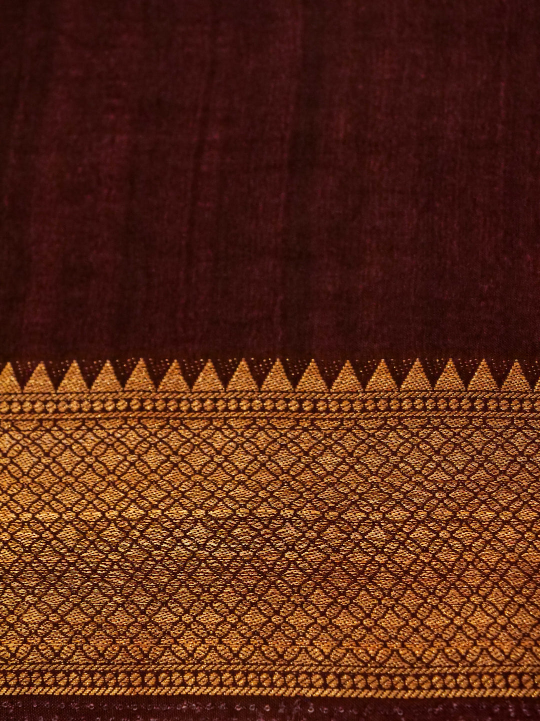 Mauve Crepe Silk Saree with Animal Motif & Floral Print, Zari Border and Pallu