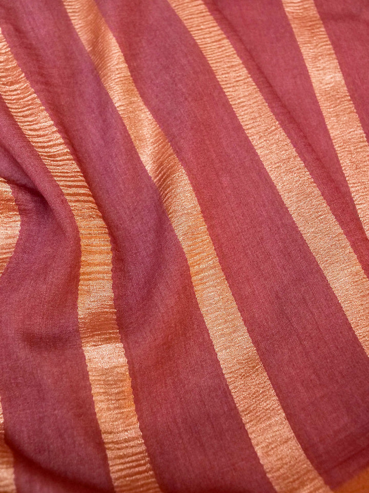 Blush Haze – Mauve Pink Handloom Munga Silk Saree