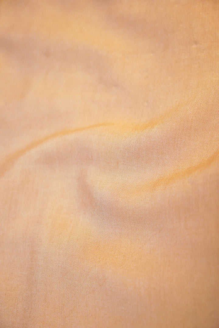 Pastel Peach Chanderi Tissue Silk Suit Set with French Knot Embroidery