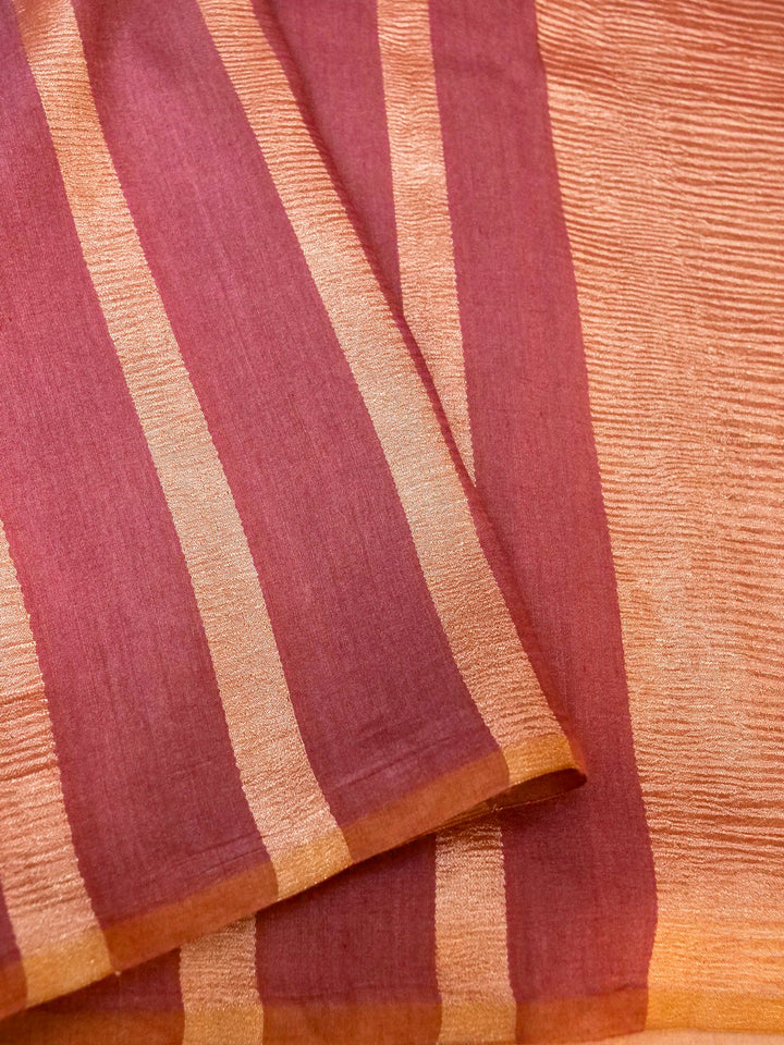 Blush Haze – Mauve Pink Handloom Munga Silk Saree