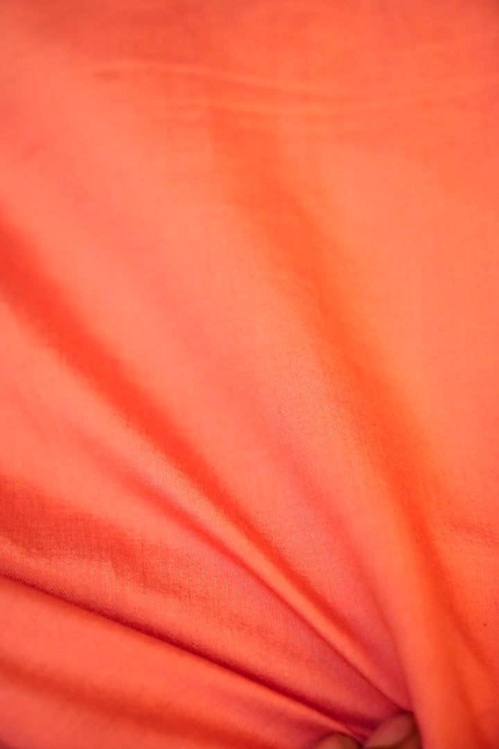 Dark Peach Banarasi Chanderi Silk Suit Set with Embroidery Work