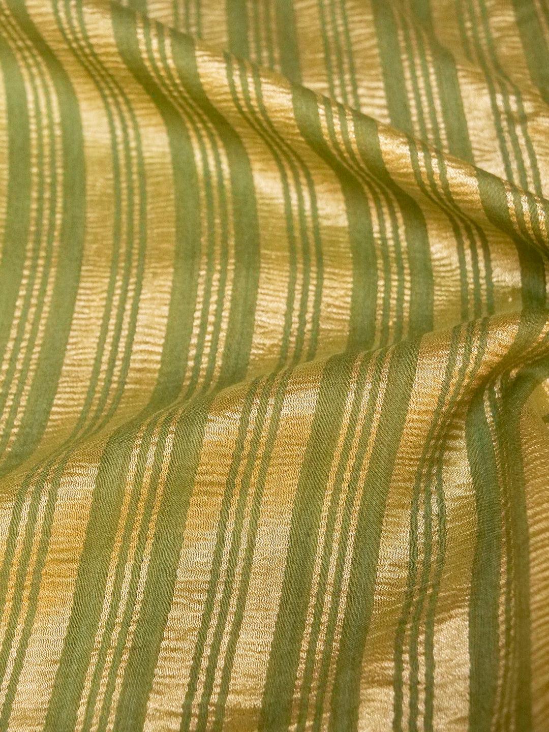 Grass Green Handloom Munga Silk Saree