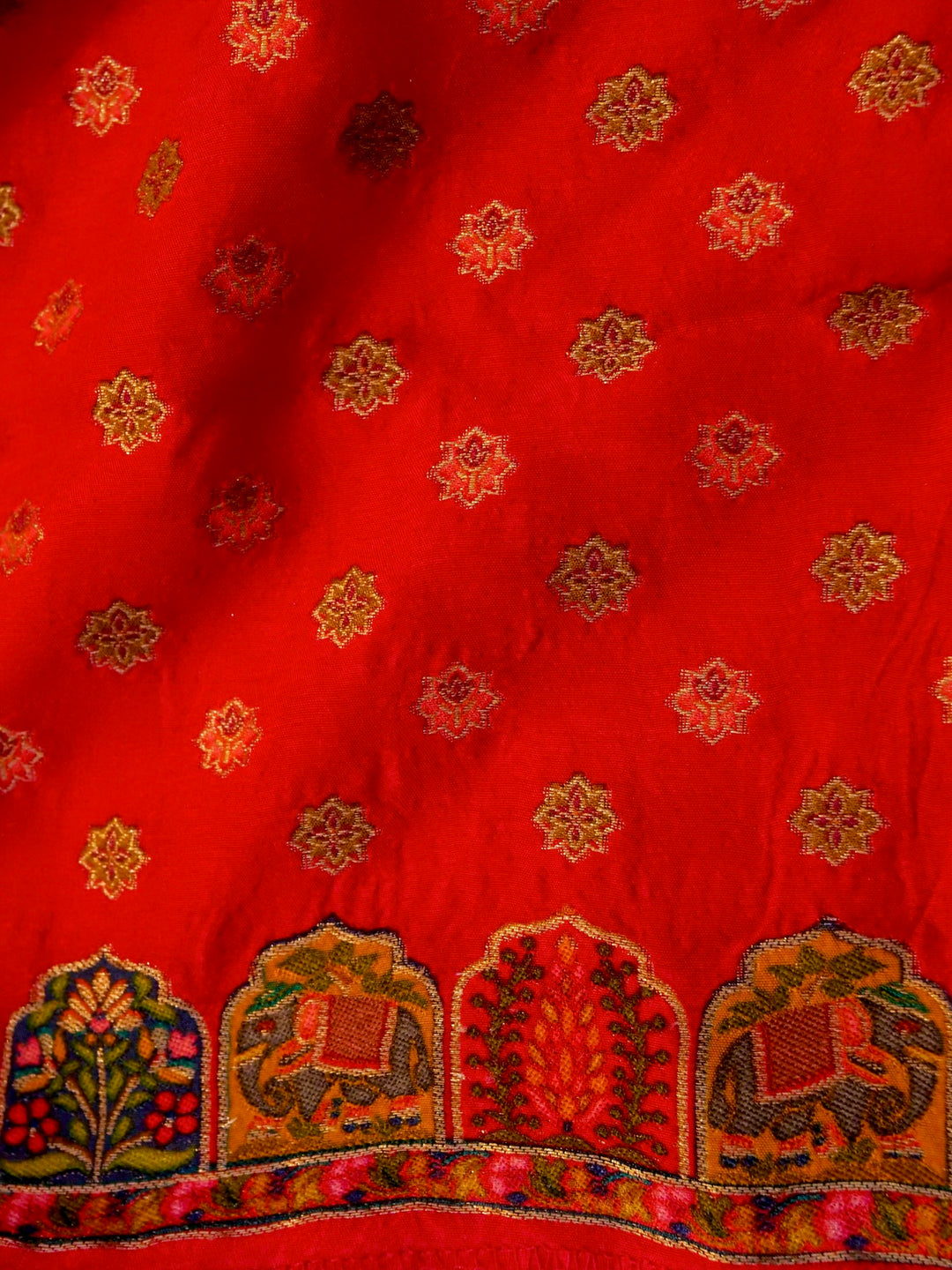 Whispers of Nature Beige Crepe Silk Saree with Bird and Figure Motifs