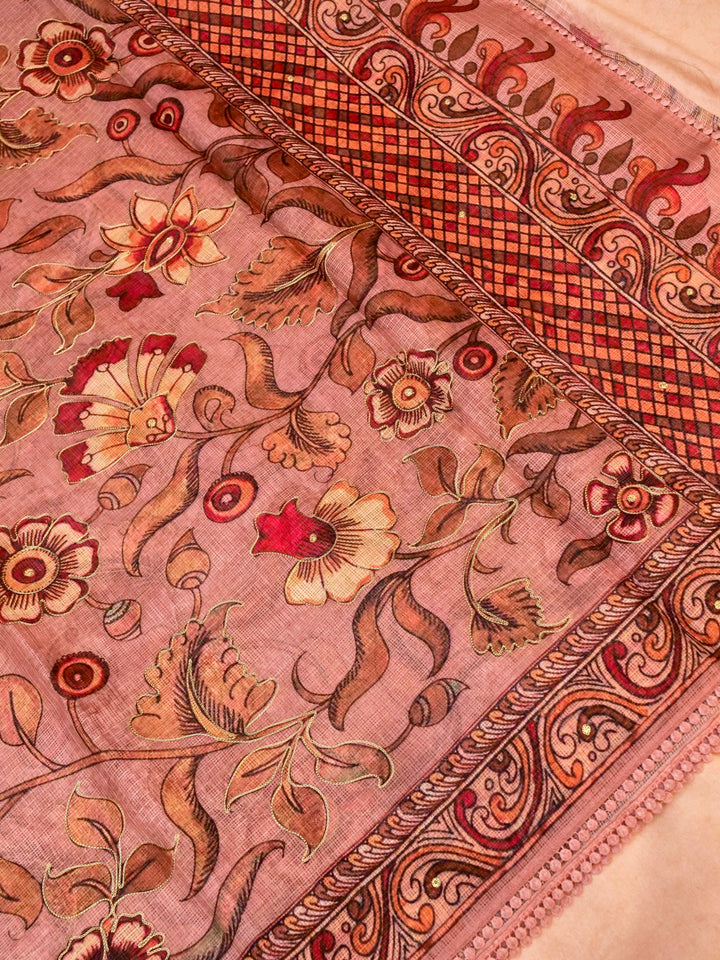 One Saree for Every Day of Summer-Peach cotton saree