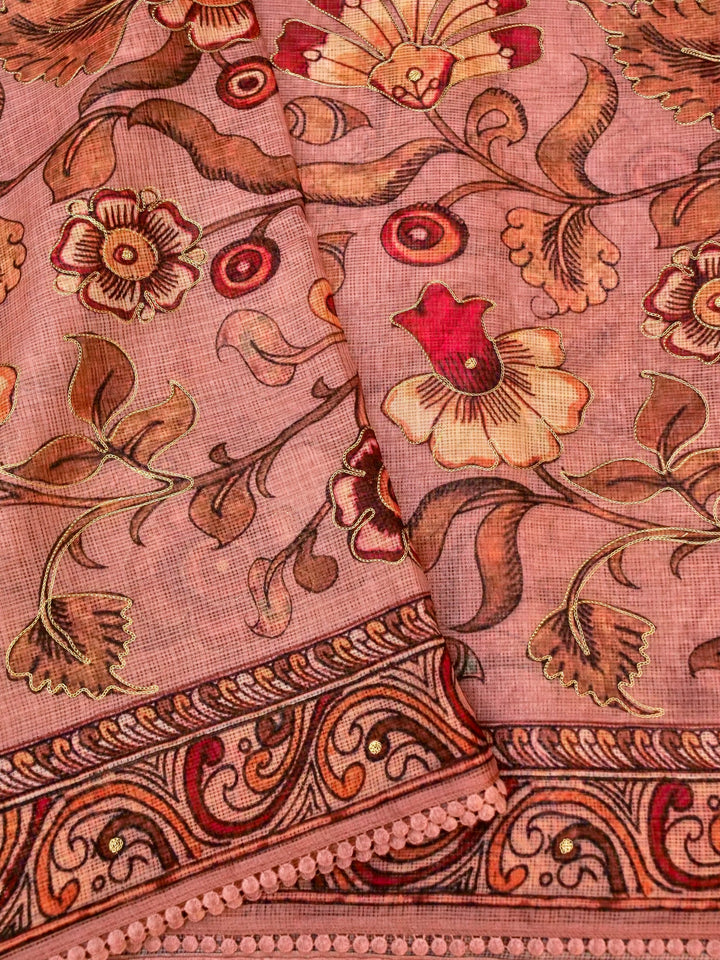 One Saree for Every Day of Summer-Peach cotton saree