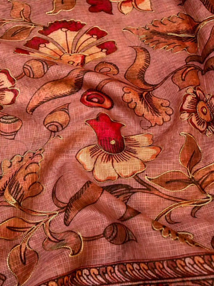 One Saree for Every Day of Summer-Peach cotton saree