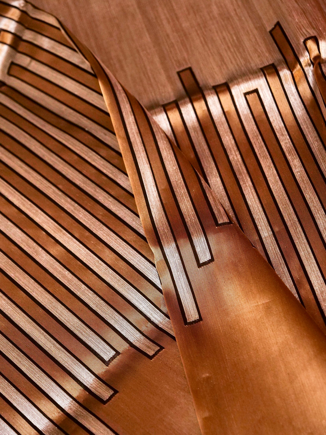 Jet Black Zari Woven Tussar Silk Saree