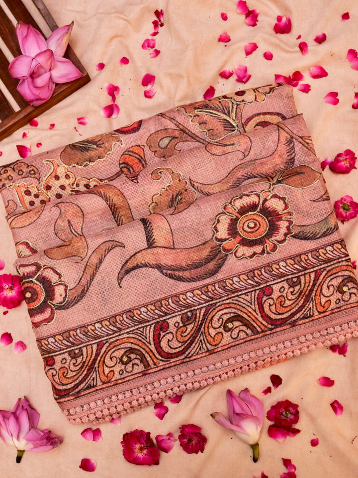 One Saree for Every Day of Summer-Peach cotton saree