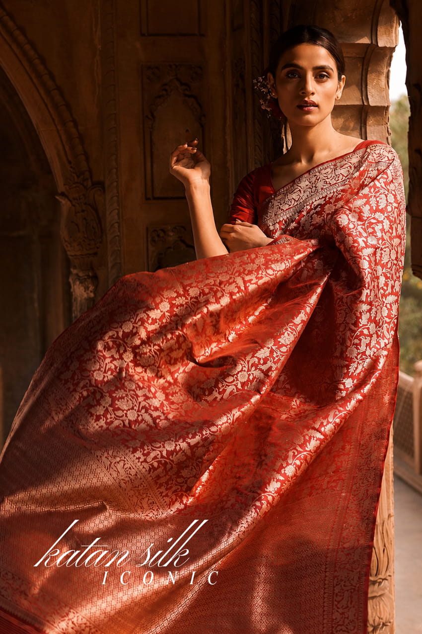 What Makes Pure Katan Silk a Premium Choice for Bridal Sarees?