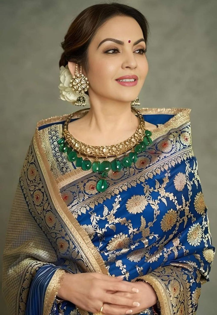 Celebrity Closet- Banarasi Handwoven Meenakari & Zari Woven Saree
