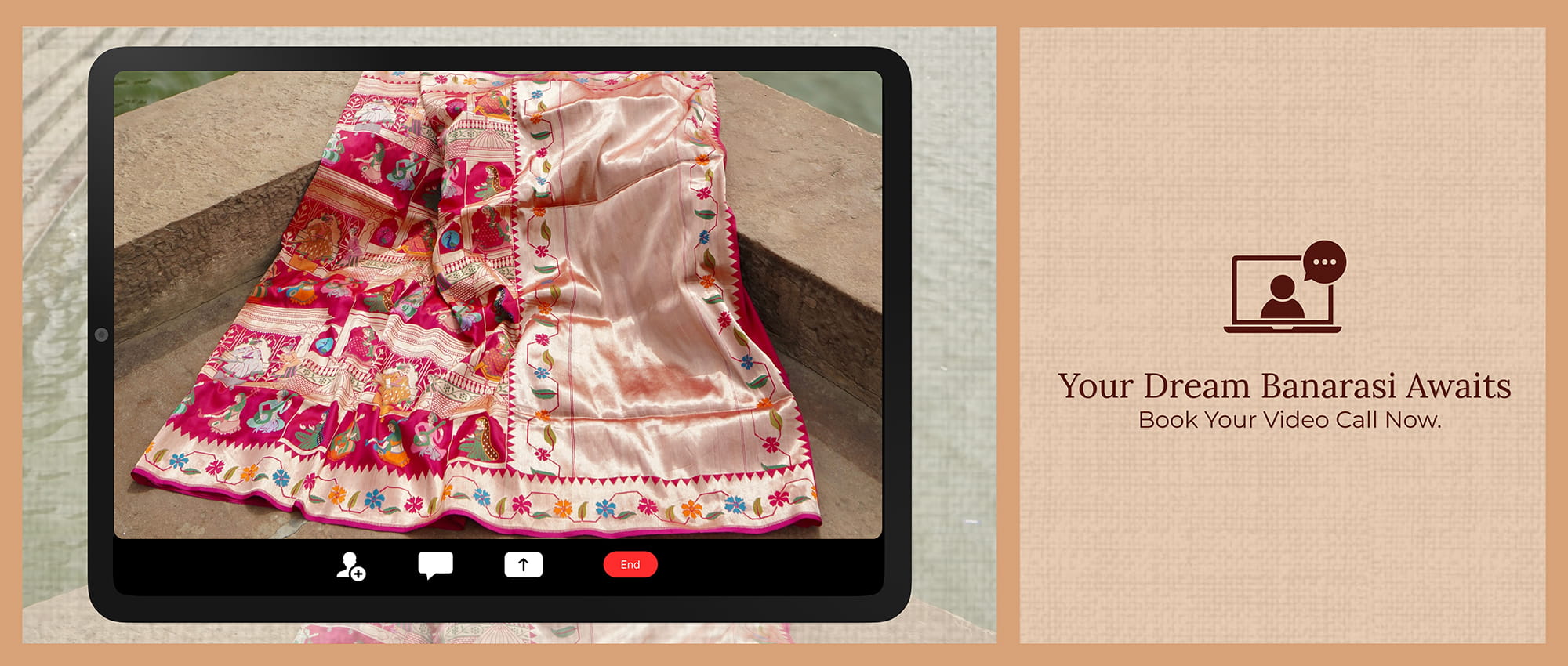 Book a video call appointment for banarasi sarees