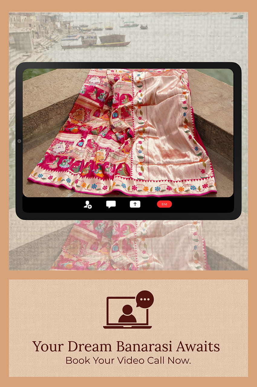 Book a Video Call now in Vandana Sarees