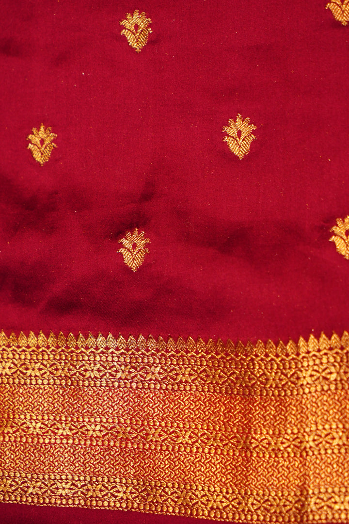 Bright Pink Handloom Soft Silk Banarasi Woven Saree