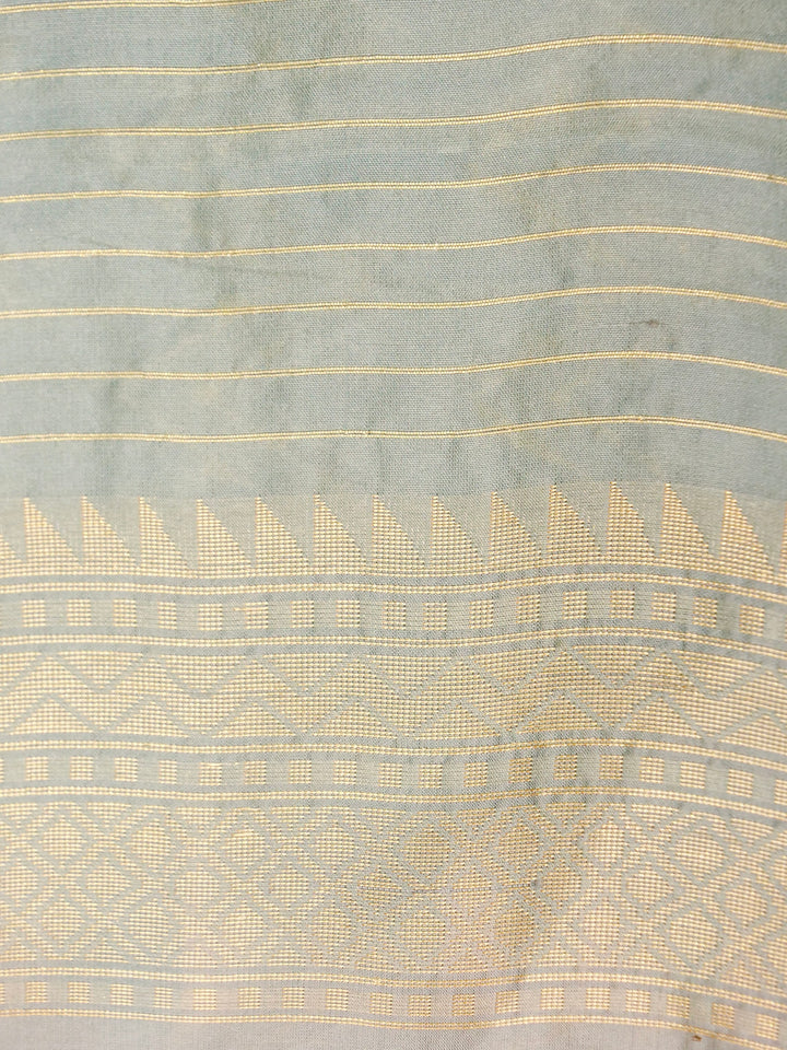 Handloom Celestial Aqua Blue Sonaroopa Banarasi Katan Silk Saree