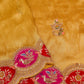 Pure Banarasi Katan-Tissue Hand-Embroidered Saree