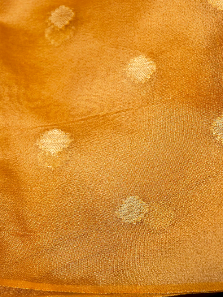 Banarasi Sunshine Yellow Tissue Silk Zari Woven Saree