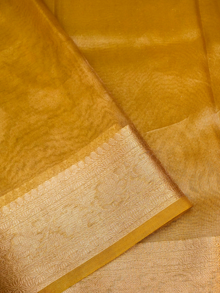 Banarasi Saga Green Tissue Silk Zari Woven Saree