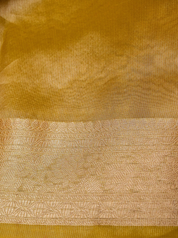 Banarasi Saga Green Tissue Silk Zari Woven Saree
