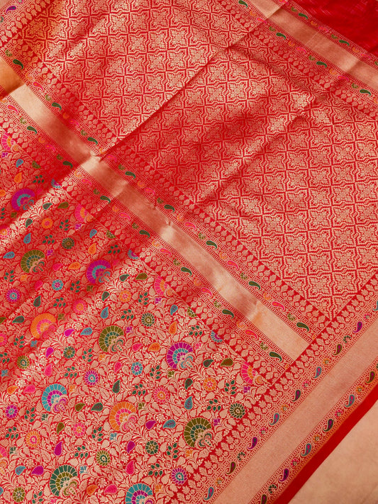 Banarasi Pure Silk with Zari & Meenakari Saree