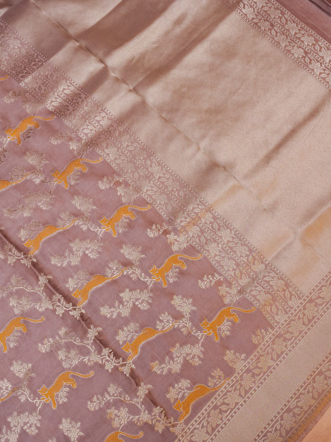 Pure Mashru Silk Shikargaah Saree