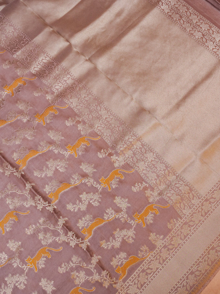 Pure Mashru Silk Shikargaah Saree