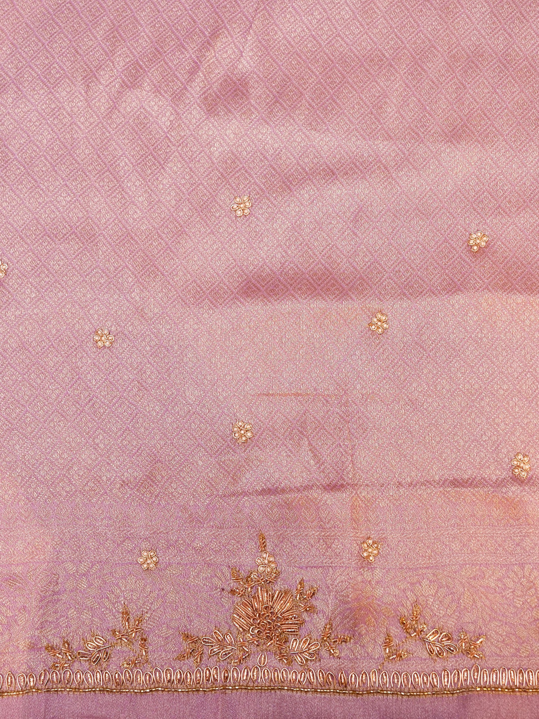 Pure Banarasi Brocade Silk Hand-Embroidered Saree