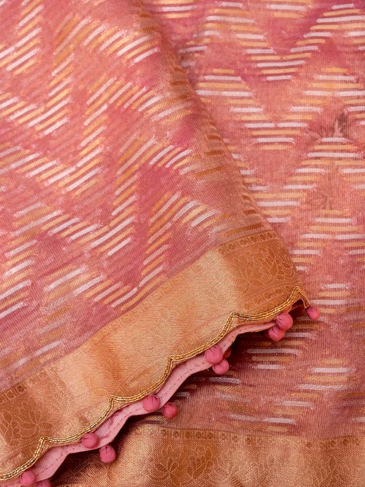 Banarasi Pure Tissue Hand-Embroidered Saree