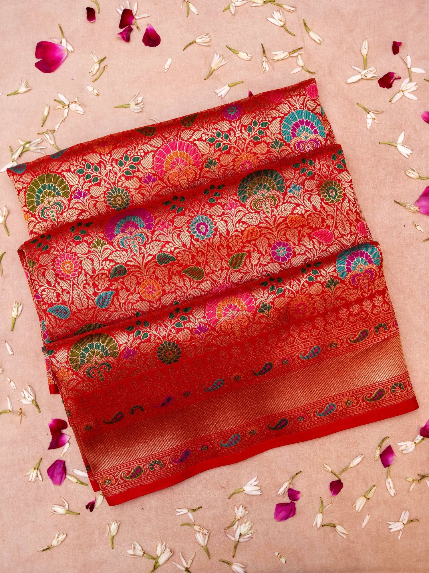 Banarasi Pure Silk with Zari & Meenakari Saree