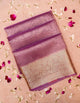 Banarasi Mauve Purple Tissue Silk Zari Woven Saree