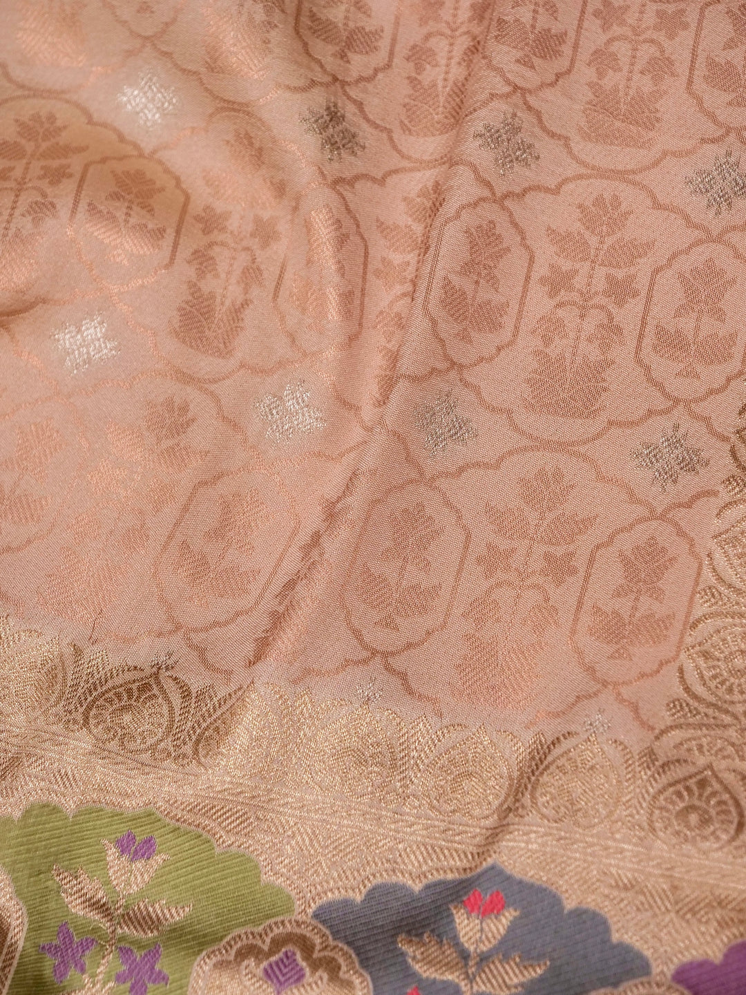 Banarasi Handloom Katan Silk Meenakari Abstract Saree