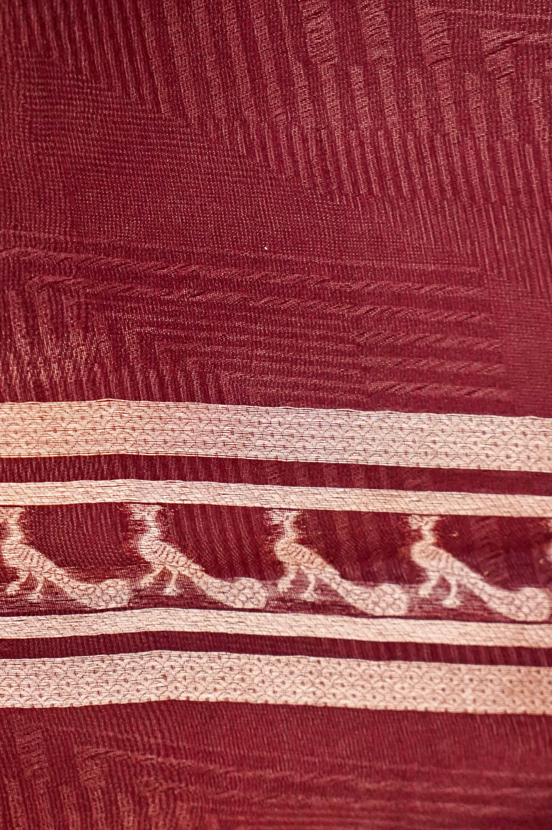 Blushing Grace – Magenta Pink Pure Handloom Organza Silk Saree with Birds Motif Border