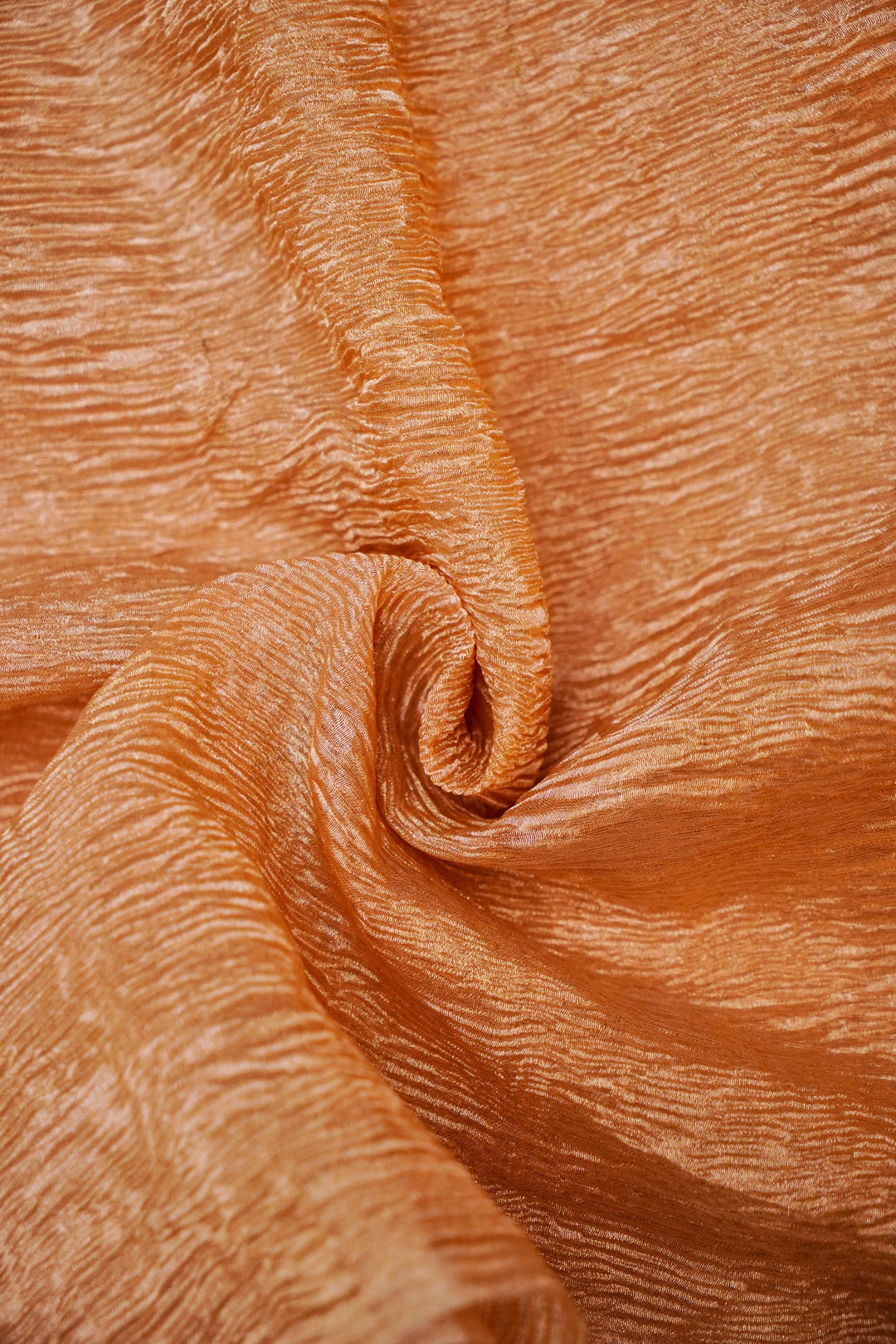 Handwoven Banarasi Golden Crush Tissue Silk Fabric