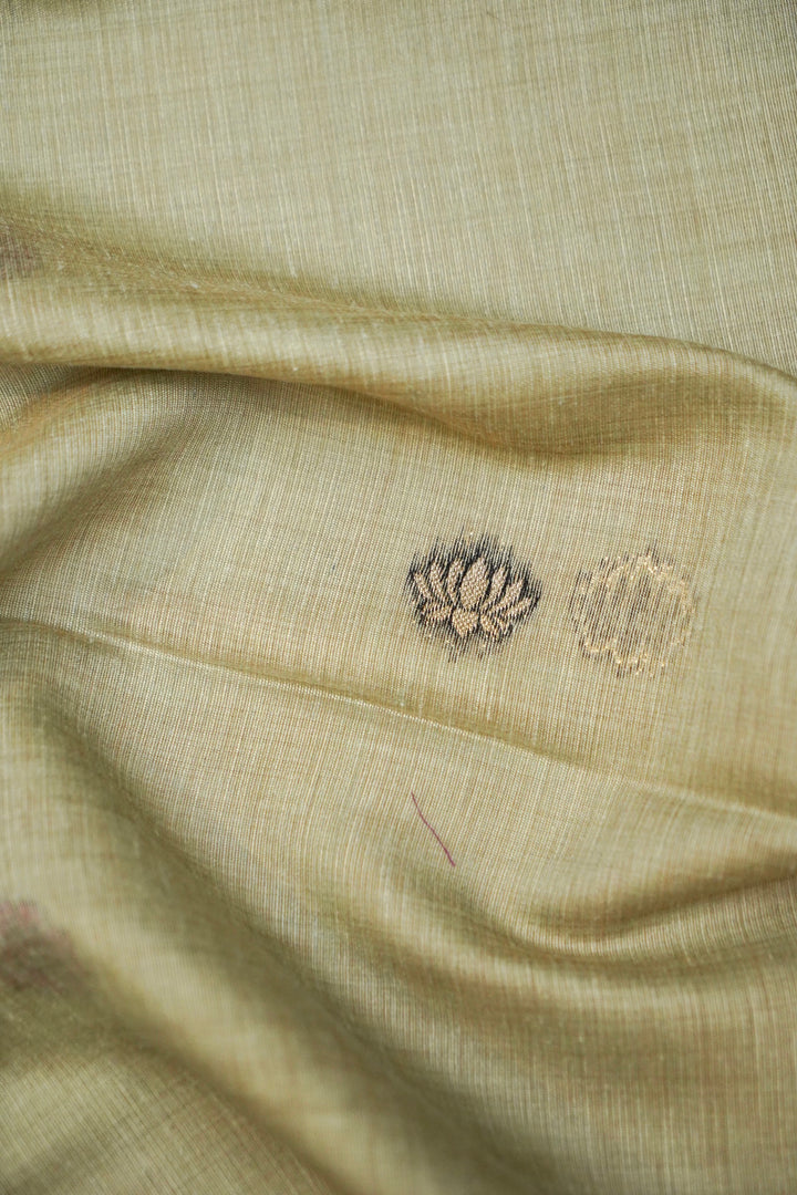 Elegant Pastel Green Pichwai Cotton Silk Suit Set