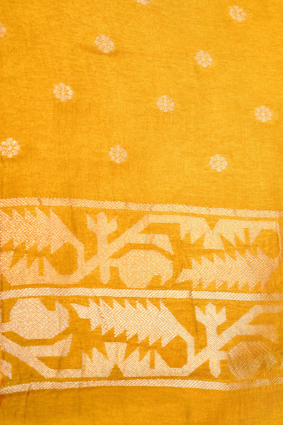 Radiant Mustard Yellow Haldi Nita Ambani Inspired Munga Crepe Saree