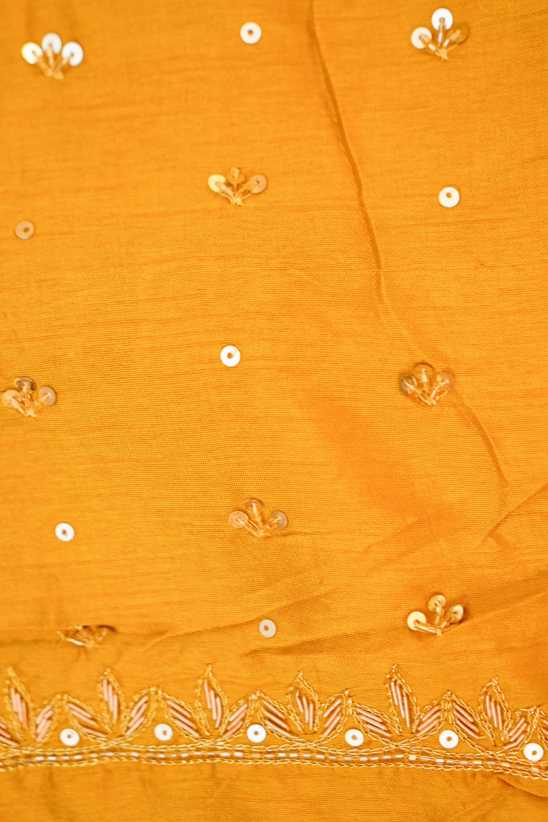 Golden Pure Katan Tissue Saree with Meenakari Zardozi Embroidery – A Royal Ensemble