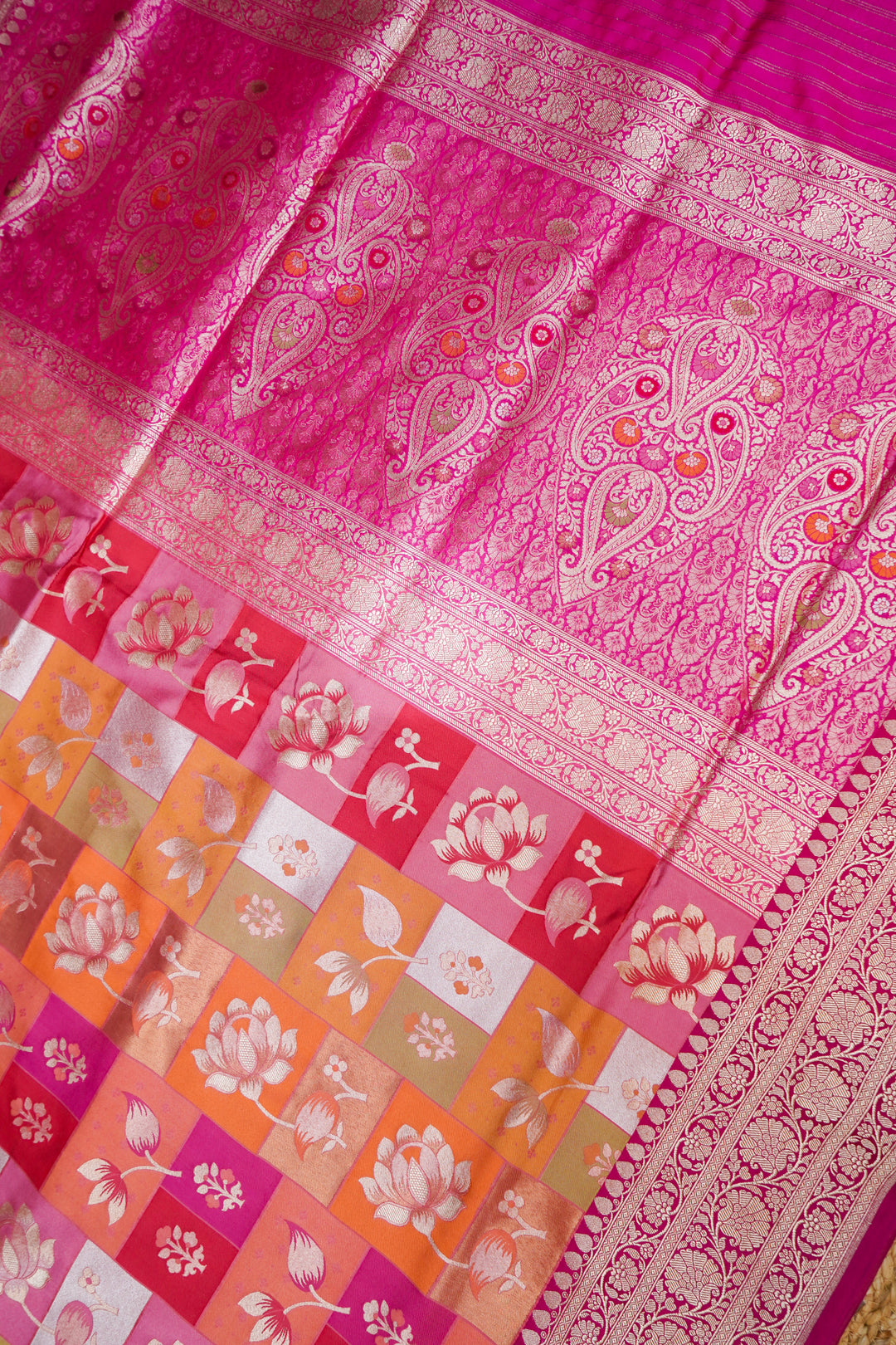 Handwoven Banarasi Pure Katan Silk Meenakari Rangkaat Saree