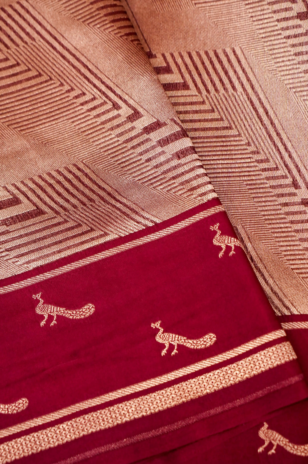 Blushing Grace – Magenta Pink Pure Handloom Organza Silk Saree with Birds Motif Border