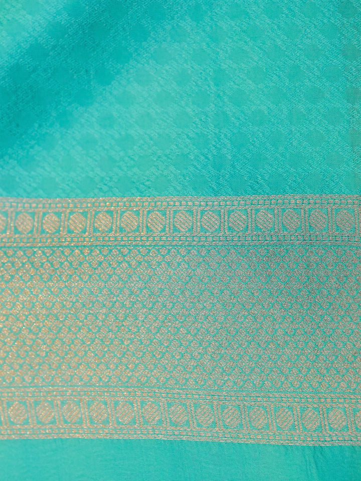 Banarasi Light Green Crepe Silk Saree with Zari Woven Design