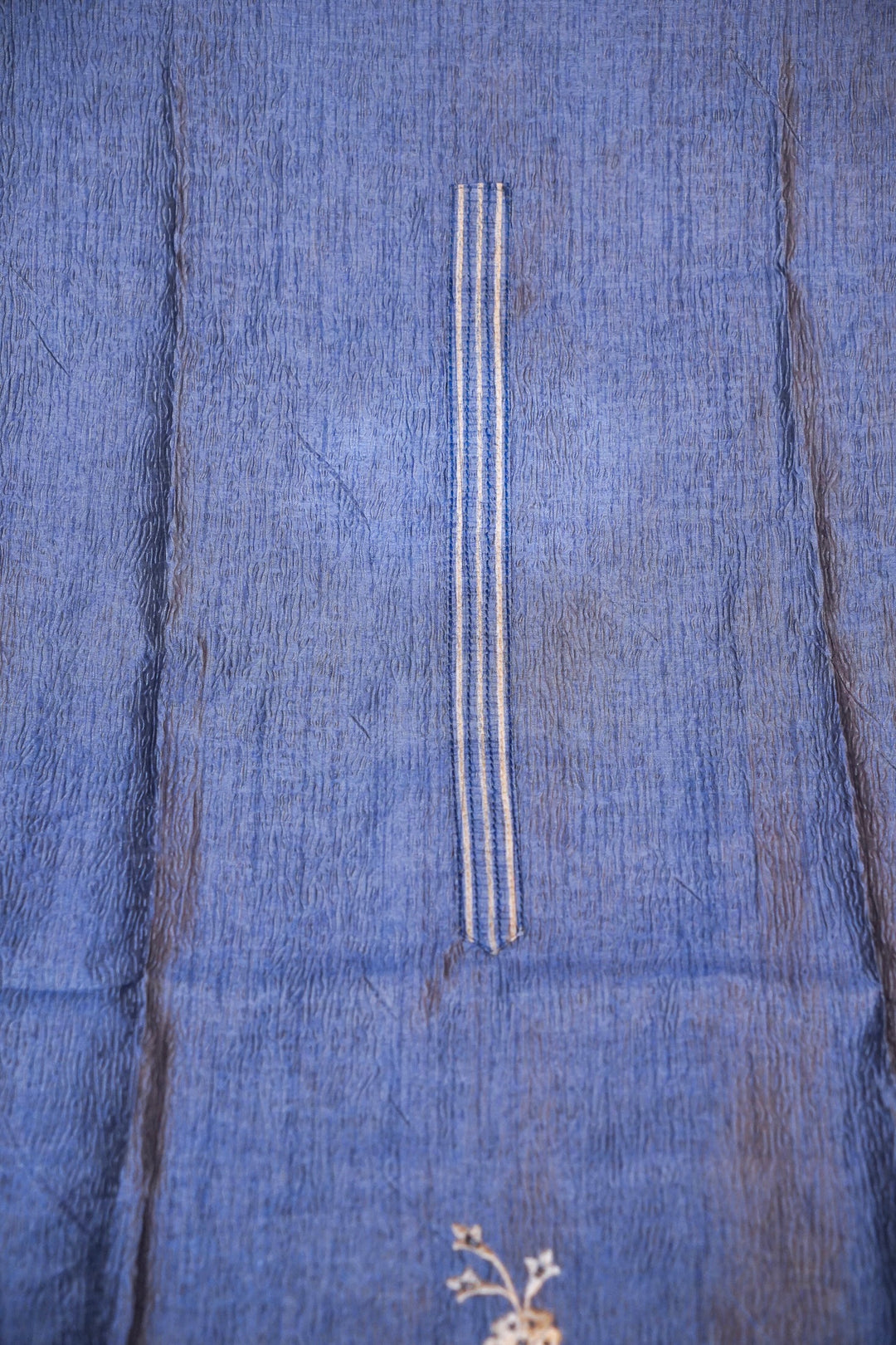 Graceful Light Blue Banarasi Crush Tissue Silk Suit Set