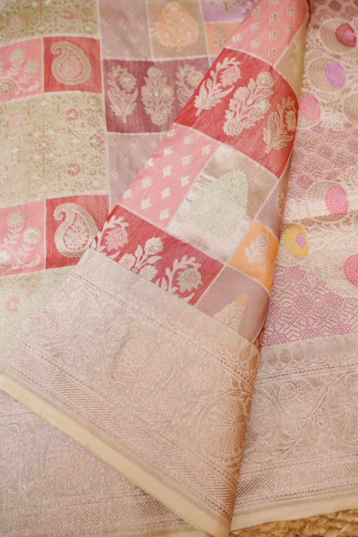 Handwoven Banarasi Pure Katan Silk Meenakari Rangkat Saree