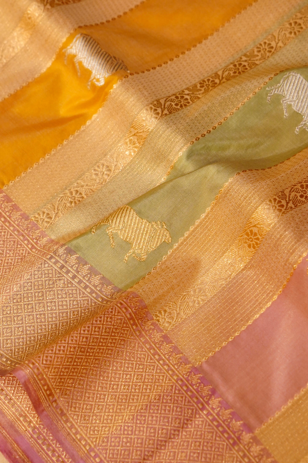 Nandini – Handwoven Rangkat Banarasi Pure Organza Tissue Silk Saree
