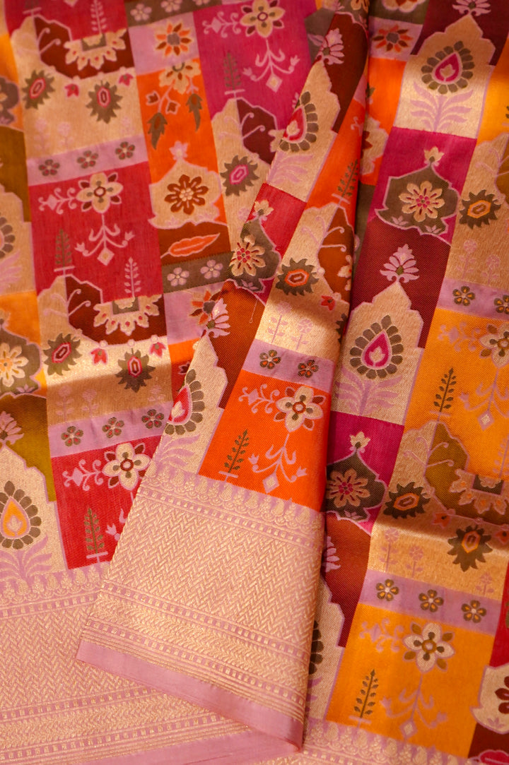 Rangrekha – Handwoven Rangkat Banarasi Pure Katan Silk Saree