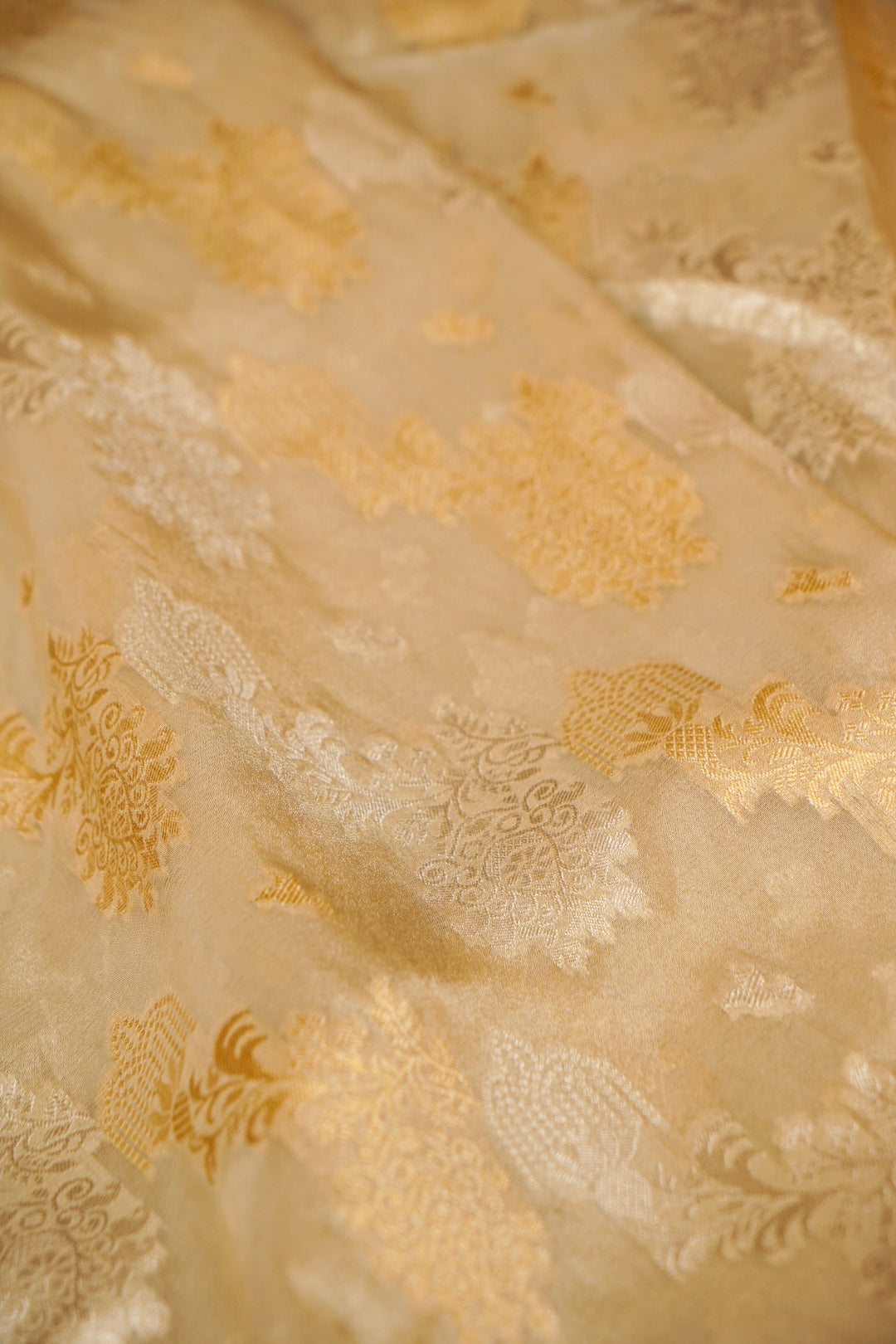 Rose Gold Sona Rupa Glow Designer Tissue Silk Embroidery Saree View 6