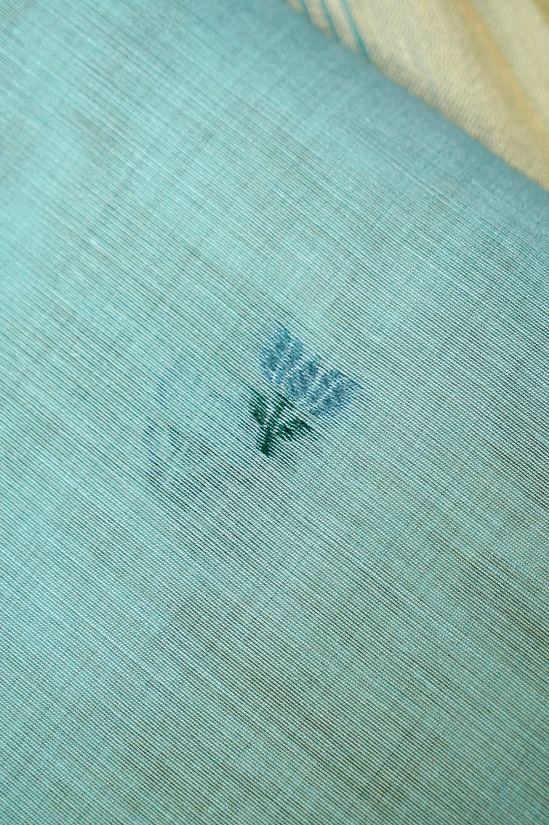 Sky Blue Handwoven Cotton Unstitched Suit Set with Floral Woven Dupatta