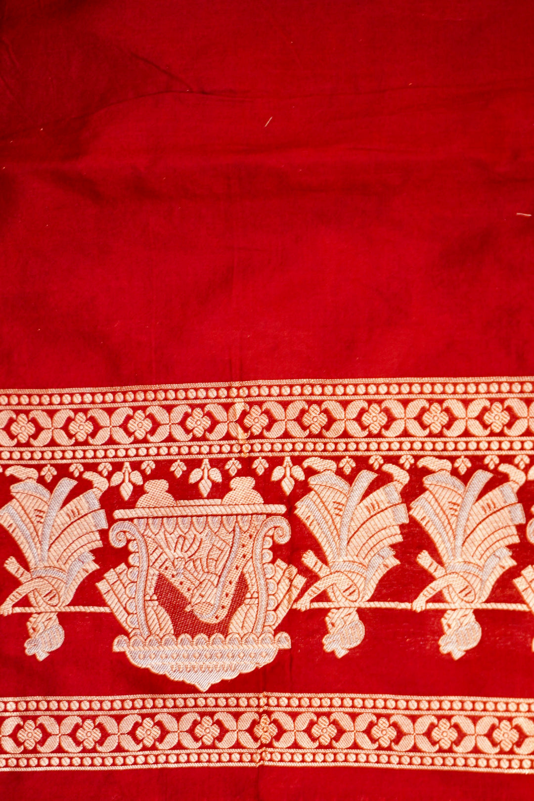 Bridal Maroon Pure Handloom Banarasi Katan Silk Baraat Inspired Saree