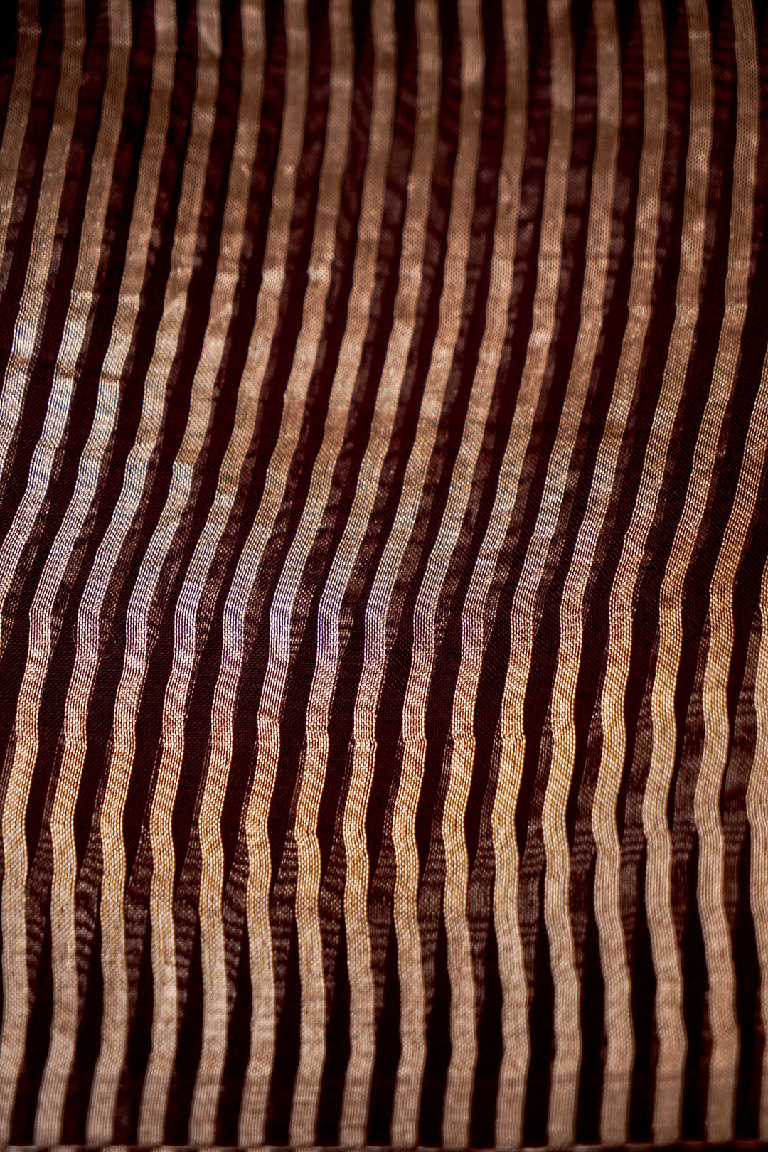 Elegance Coffee Brown Pure Organza Appliqué Work Banarasi Brocade Saree View 7